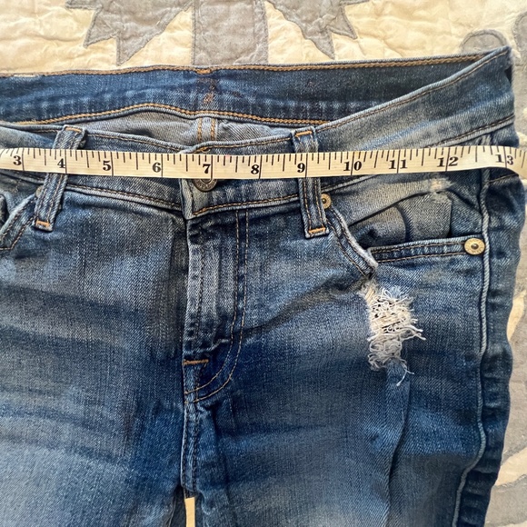 7 For All Mankind Sized 26 Distressed Denim - Picture 7 of 8